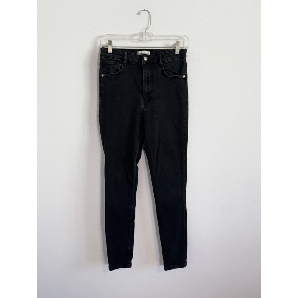 Women's Zara Black High Rise Skinny‎ Jeans US 8